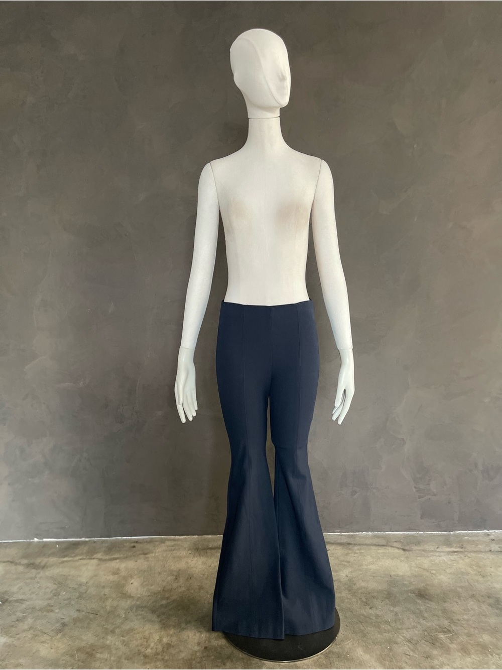 rag & bone Simone Navy Stretch Cotton Flare Pants Size 6 Made in USA